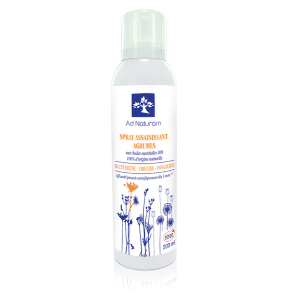 Spray Assainissant Agrumes Ad Naturam Bactéricide - Virucide- Fongicide